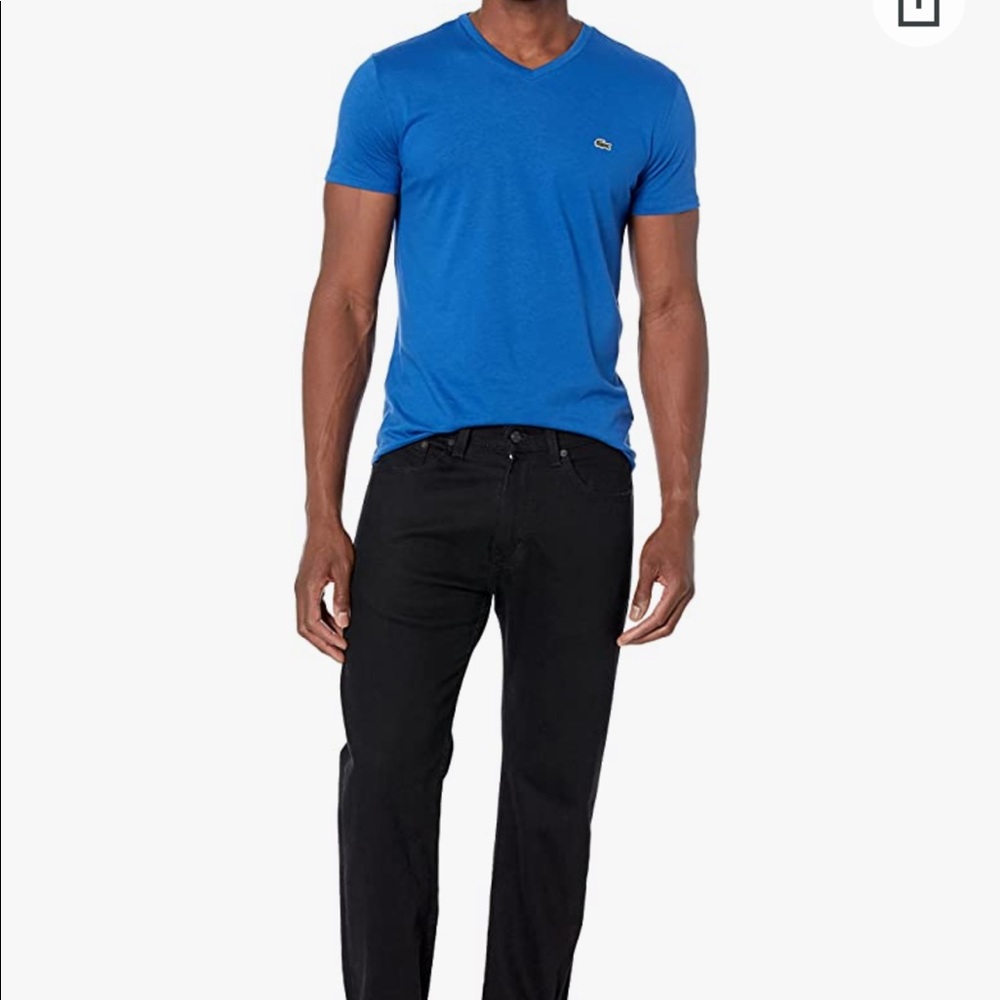 Lacoste Men's V-neck Pima Cotton Jersey T-shirt - Picture 9 of 9